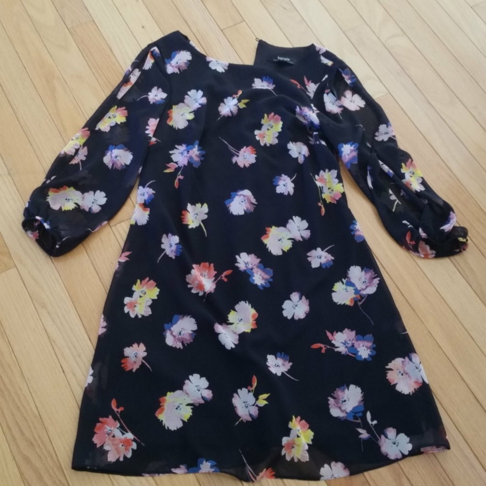 Adorable black satin dress